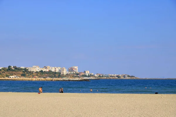 Setembro 2021 Constanta Romênia Praia Plaja Modern Dia Ensolarado Com — Fotografia de Stock