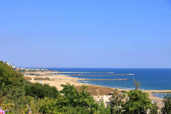 Setembro 2021 Constanta Romênia Praia Plaja Modern Dia Ensolarado Com — Fotografia de Stock