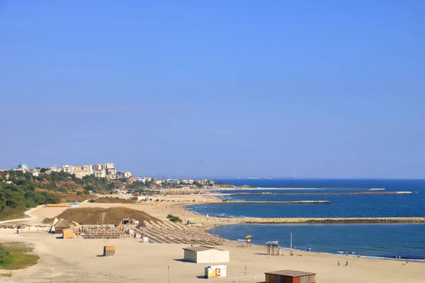 Settembre 2021 Constanta Romania Spiaggia Plaja Moderna Una Giornata Sole — Foto Stock