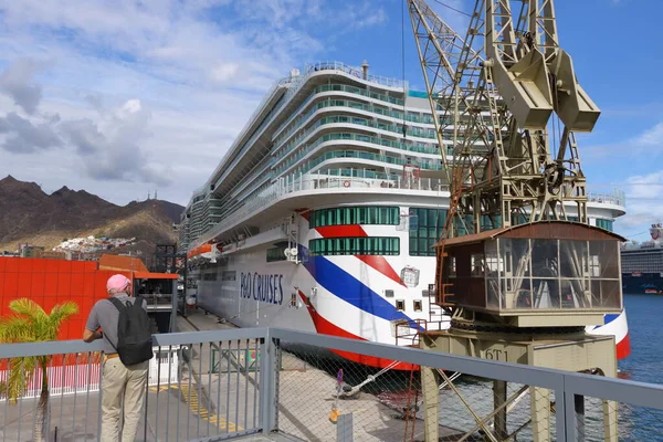 November 2021 Santa Cruz Tenerife Canary Islands Spain Cruise Ship — Stock Photo, Image
