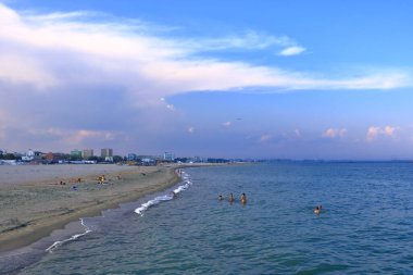 14 Eylül 2021 - Romanya 'da Köstence, Mamaia: Karadeniz kıyısında popüler turizm ve tatil yeri