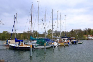 Almanya 'nın Brandenburg eyaletindeki Werbellinsee' de manzara