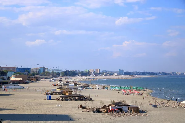 Romanya Nın Karadeniz Kıyısındaki Popüler Turizm Merkezi Tatil Beldesi Köstence — Stok fotoğraf