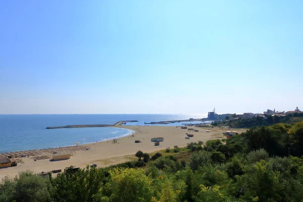 Setembro 2021 Constanta Romênia Praia Plaja Modern Dia Ensolarado Com — Fotografia de Stock