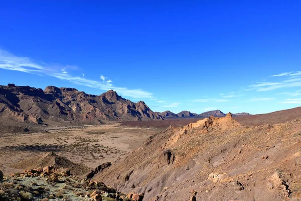 Tenerife View Canadas Del Teide Old Crates Remains Hiking Path — Foto de Stock