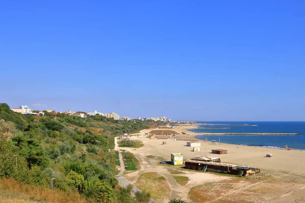 Eylül 2021 Romanya Köstence Plaj Plaja Modern Güneşli Bir Günde — Stok fotoğraf