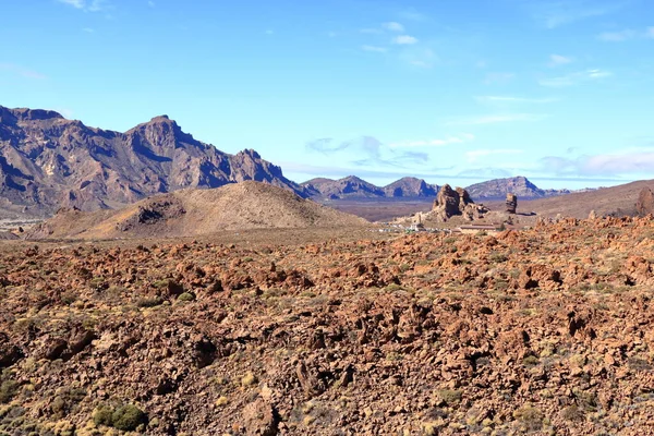 Tenerife Pohled Kanadu Del Teide Staré Bedny Pozůstatky Turistické Stezky — Stock fotografie