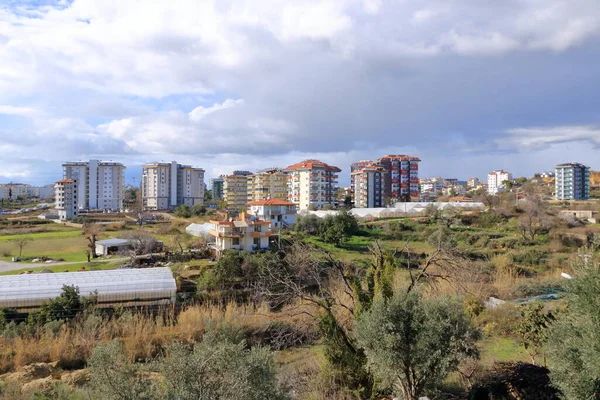 Construction Residential Apartment Complex Avsallar Alanya Turkey — Zdjęcie stockowe