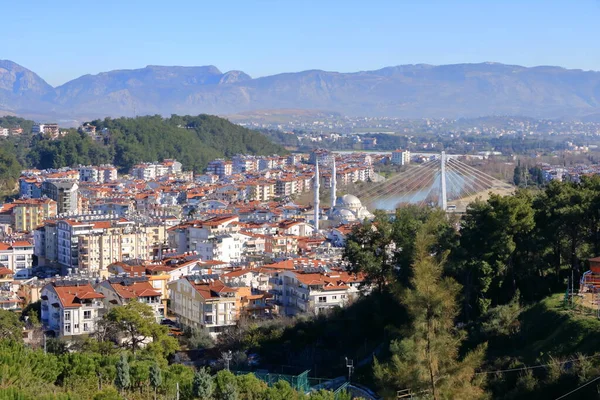 Manavgat City Aerial Panoramic View Antalya Region Turkey Turkbeleni Ormani — Foto de Stock