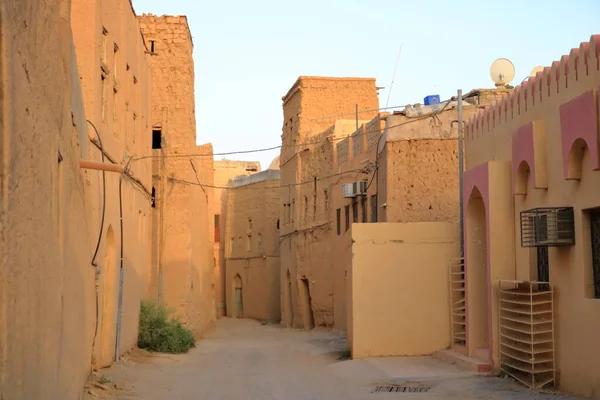 Mud houses in the old village of Al Hamra in Oman