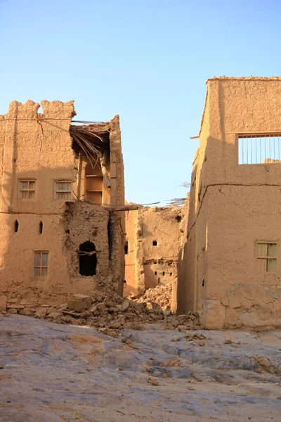 Mud houses in the old village of Al Hamra in Oman