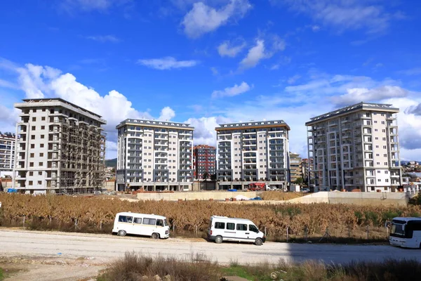 Construction Residential Apartment Complex Avsallar Alanya Turkey — Stockfoto