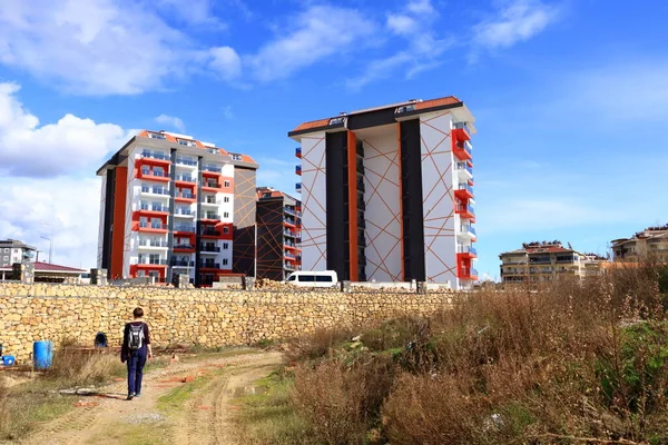 February 2022 Avsallar Alanya Turkey New Residential Apartment Complex — ストック写真