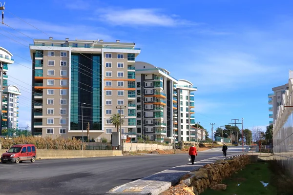 February 2022 Avsallar Alanya Turkey New Residential Apartment Complex — Foto de Stock