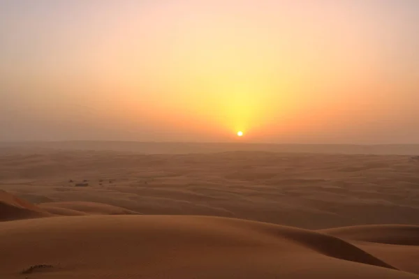 Sunset Desert Wahiba Sands Oman — Stock Fotó