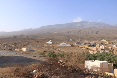 View over the Al Hamra historic town in Oman, Asia, Arabian Penisula