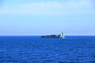 June 2 2022 - Puttgarden, Germany: ships between Puttgarden and Rodby at Baltic sea