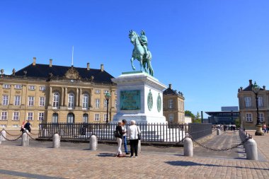 May 23 2022 - Copenhagen in Denmark: Amalienborg - The Queen's residence