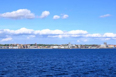 23 Mayıs 2022 - Helsingborg, İsveç: Helsingborg 'un panoramik görüntüsü