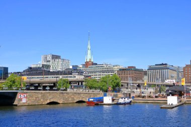 24 Mayıs 2022 - Stockholm 'de Stockholm Stadshus' ta açık bir yaz gününde görüldü.