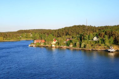 Stockholm Takımadaları Baltık Denizi 'nde Akşamları