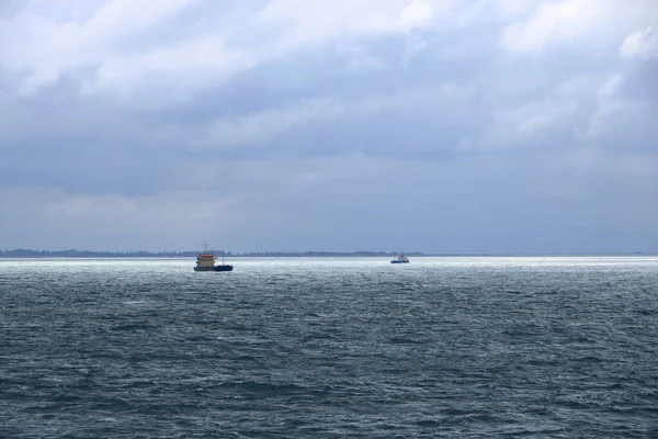 June 2 2022 - Puttgarden, Germany: ships between Puttgarden and Rodby at Baltic sea