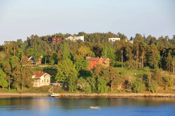 Stockholms Skärgård Vid Östersjön Kvällen — Stockfoto