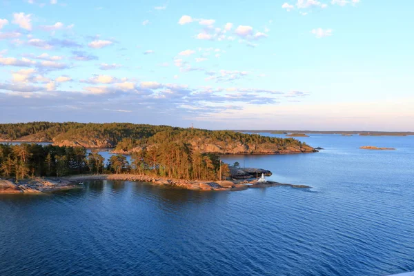 Piękna Sceneria Wczesnym Rankiem Otwartym Widokiem Środowisko Naturalne Naturalny Archipelag — Zdjęcie stockowe