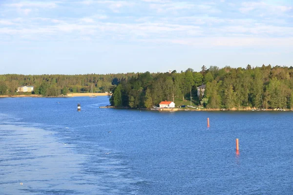 Bela Paisagem Ambiente Natural Arquipélago Turku Cercado Com Vegetação Pinheiros — Fotografia de Stock