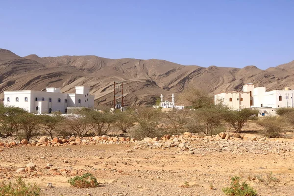 Kleines Dorf Der Nähe Des Wadi Bani Khalid Oman — Stockfoto