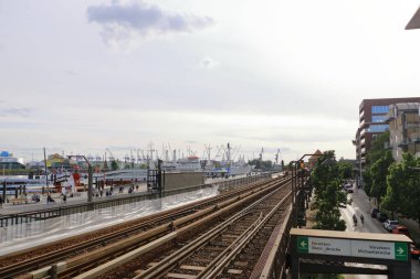 May 22 2022 - Hamburg, Germany: streets and buildings around the Harbour