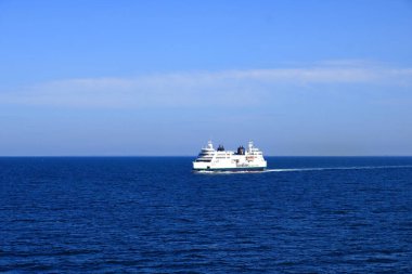 June 2 2022 - Puttgarden, Germany: the Scandlines passenger ferry between the ports of Roedbyhavn and Puttgarden