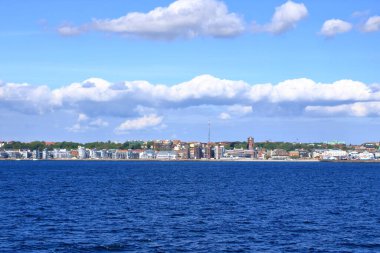 23 Mayıs 2022 - Helsingborg, İsveç: Helsingborg 'un panoramik görüntüsü