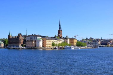 24 Mayıs 2022 - İsveç 'te Stockholm Adliyesi Riddarholmen Adası ve Riddarholmskyrkan Kilisesi