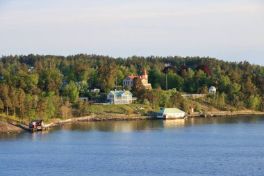 Stockholm Takımadaları Baltık Denizi 'nde Akşamları