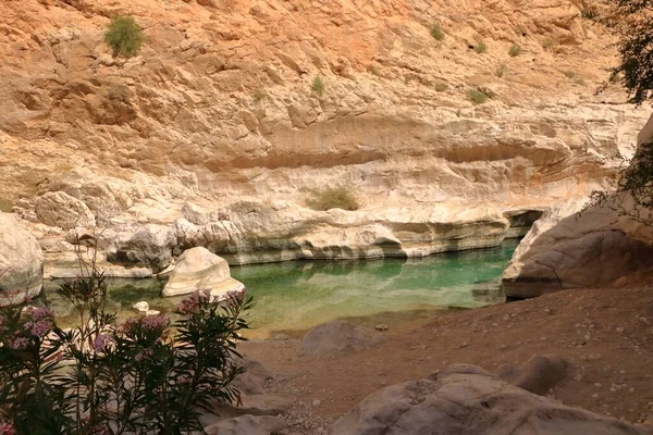 Natura Spettacolare Wadi Bani Khalid Oman — Foto Stock
