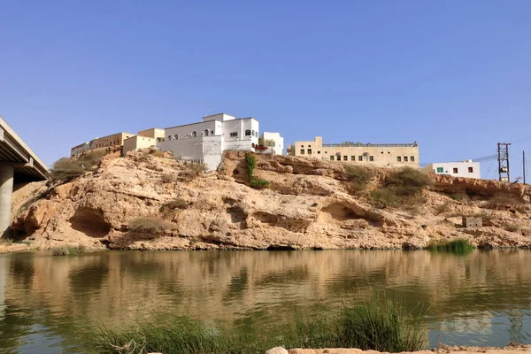 Wadi Shab Tiwi Oman Schöne Malerische Schlucht Bei Maskat — Stockfoto