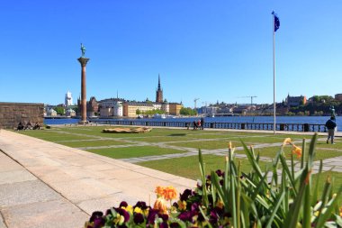 24 Mayıs 2022 - İsveç 'te Stockholm Adliyesi Riddarholmen Adası ve Riddarholmskyrkan Kilisesi