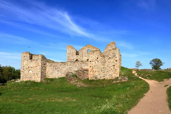 Suecia Área Del Lago Vattern Uppgranna Las Ruinas Del Castillo — Foto de Stock