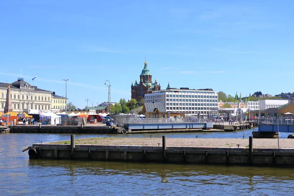 Mei 2022 Helsinki Finland Helsinki Stadsgezicht Met Waterkant Haven — Stockfoto