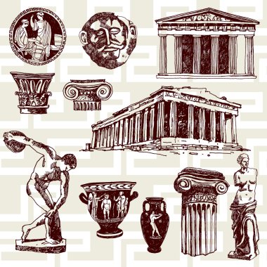 Ancient Greece Elements clipart