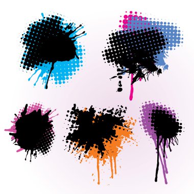 renkli grunge sıçraması