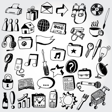 doodled simgeler koleksiyonu