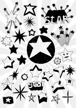 çok doodled yıldız