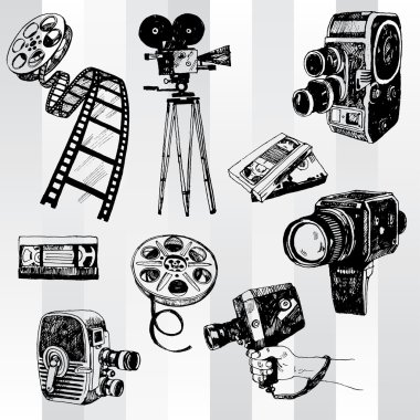 Retro sinema seti