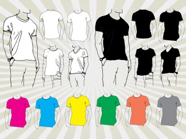 Templates for T-shirts clipart