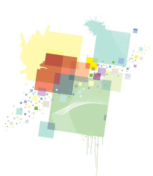 Bandiera colorata con quadrati — Vettoriale Stock