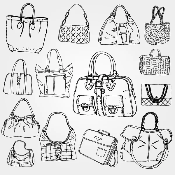 Bolsos de mujer — Vector de stock