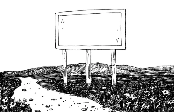 Illustration einer Plakatwand — Stockvektor