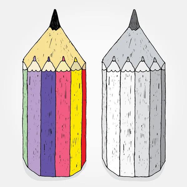 Verrückte Bleistifte — Stockvektor